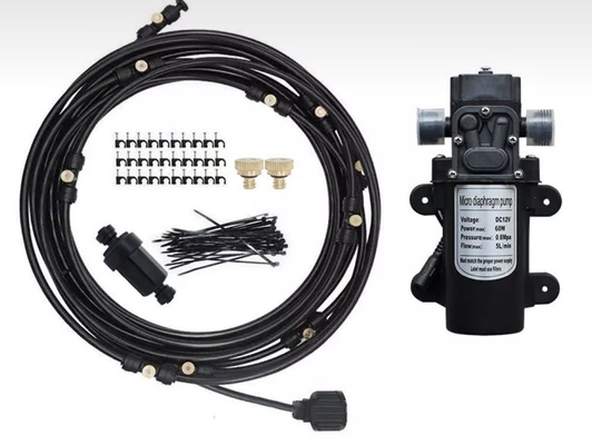 Outdoor Cooling System with Garden Misting System and 5 Meter Low Pressure Fog Kit