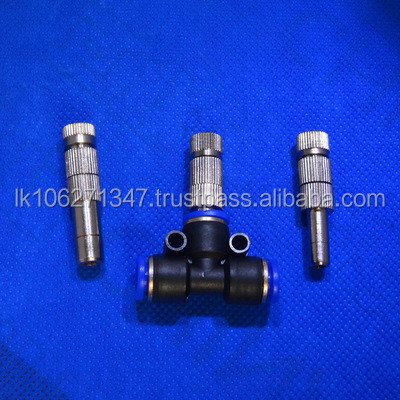 Quick Lock Low Pressure Aeroponics Misting Spray Nozzle and Tee Fitting for Energy Mining