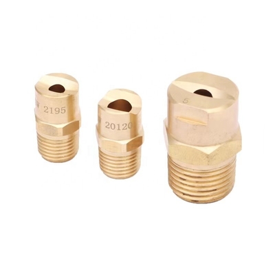 Brass one piece  Flat fan water spray nozzles for air washing brass industrial water spray nozzles