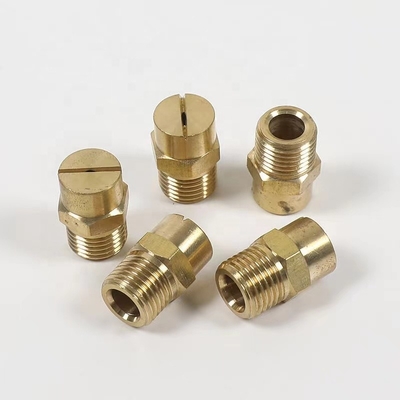 Brass one piece  Flat fan water spray nozzles for air washing brass industrial water spray nozzles