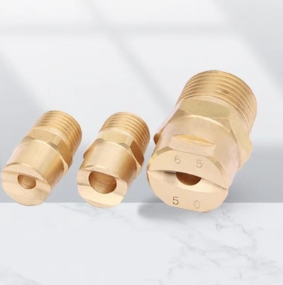 Brass one piece  Flat fan water spray nozzles for air washing brass industrial water spray nozzles