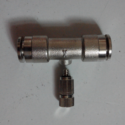 brass quick lock straight fitting elbow tee fitting for high pressure mist system outdoor water mist system
