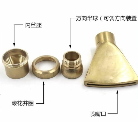 adjustable flat  fountain nozzle brass water fountain nozzle