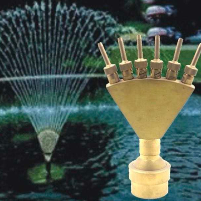 Metal Peacock Fan Shape Wall Fountain Nozzles for SS Brass Outdoor Garden Fountains