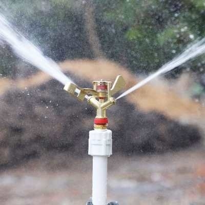 360 Degree Rotating Garden Sprinkler Head in Alloy for Consistent Water Distribution