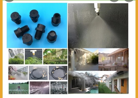 plastic low pressure 50 micron mist nozzle mist fog nozzle with mist nozzle fitting
