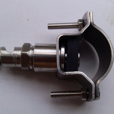 stainless steel split-eyelet connector pipe connector clamp with nozzle for fruit cleaning device
