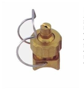 Machinery Repair Shops Golden Brass Nozzle with Adjustable Ball and Single Clip Eyelet